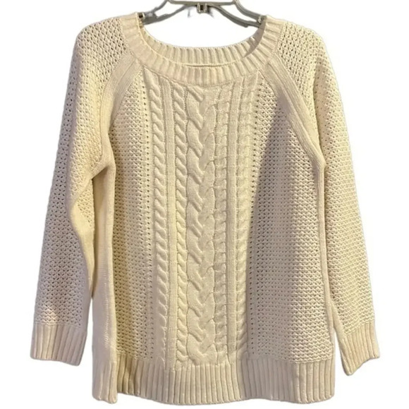 St. John's Bay Cream Sweater Size‎ Large (L) - Picture 1 of 6